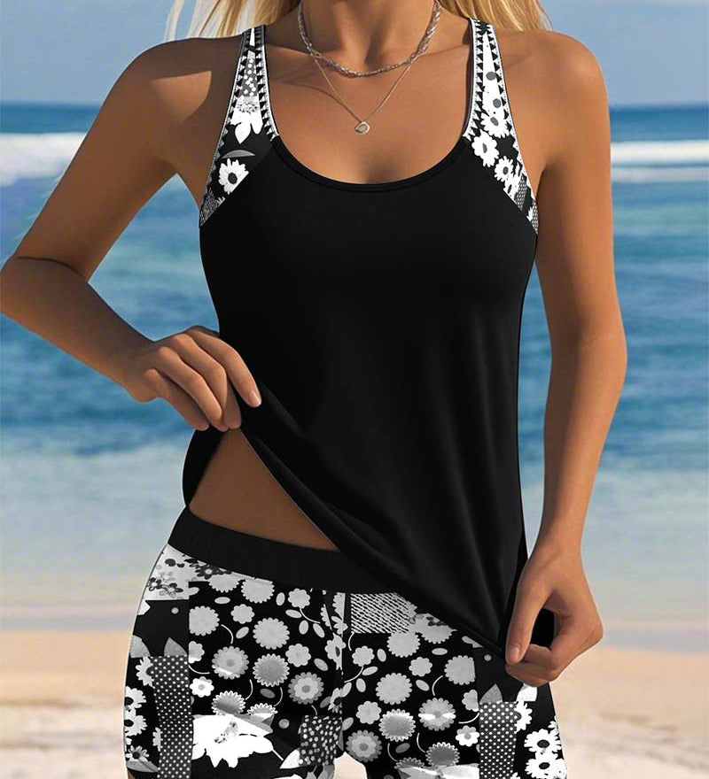 Laura - Conjunto de biquíni de duas peças com estampa floral