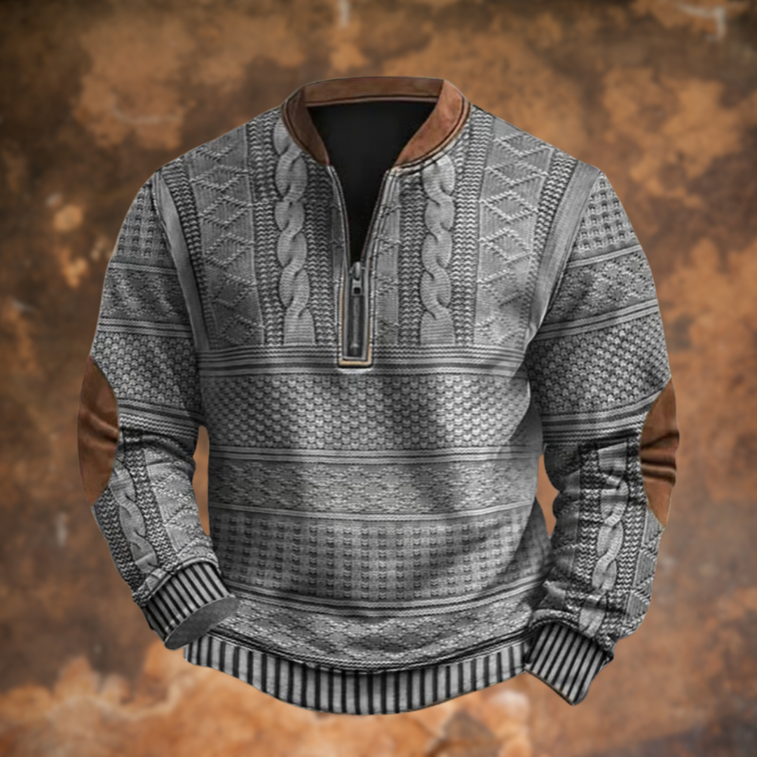 João - Pullover de malha com fecho
