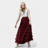 Saia Elegante com Detalhe de Tule
