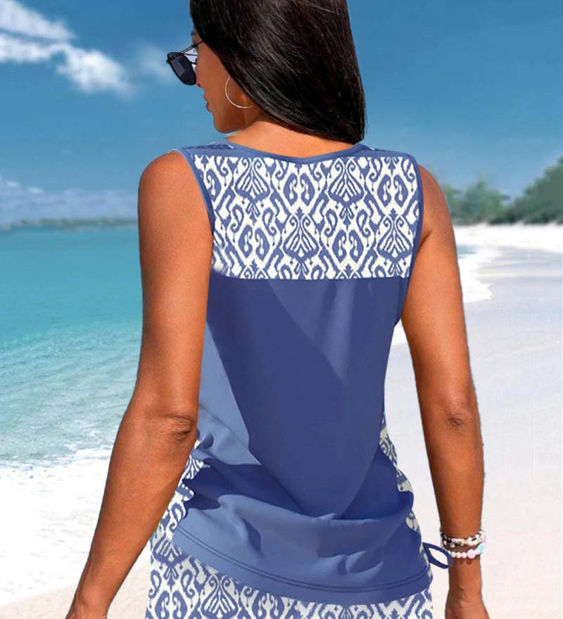 Márcia - Tankini com estampado geométrico
