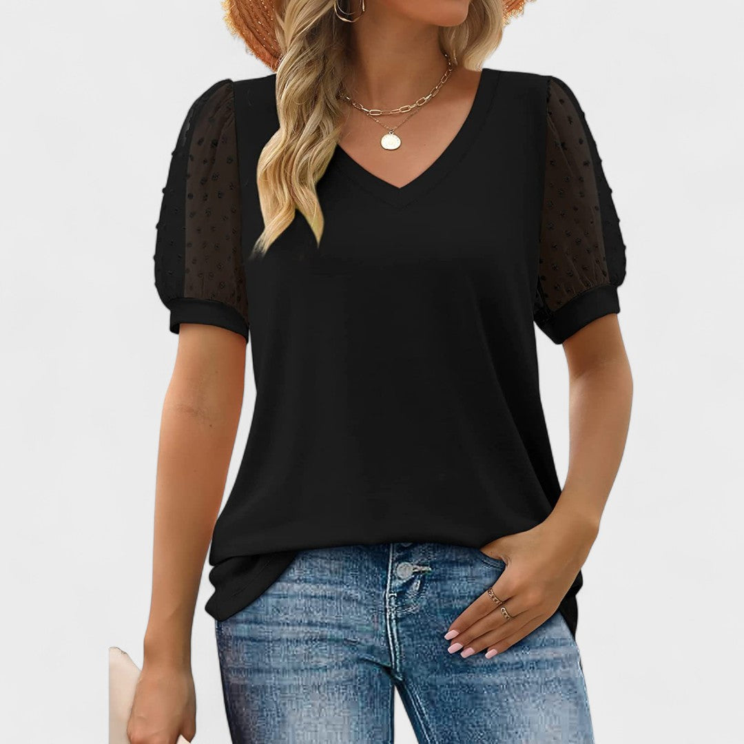 Carolina - Top Elegante com Decote em V