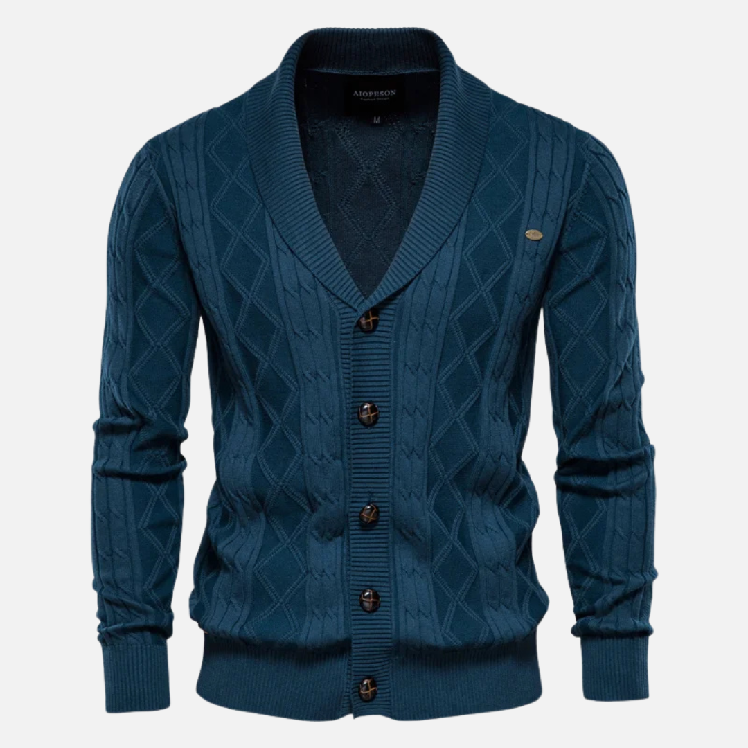 Francisco - Cardigan Argyle Mistura Suave