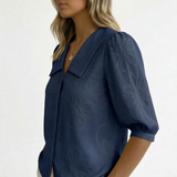 Alice | Blusa Romântica com Bordados de Margaridas