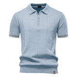 Polo de Meio Zíper - Textura Vertical