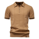 Polo de Meio Zíper - Textura Vertical