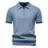 Polo de Meio Zíper - Textura Vertical