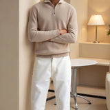 Sweater de Gola Alta com Zíper