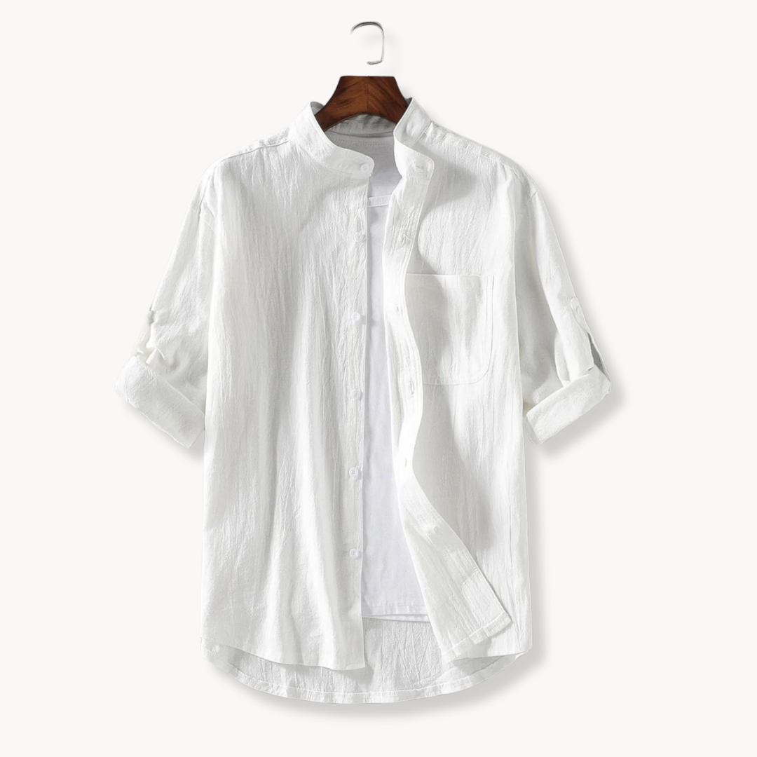Camisa - Gola Mandarim Elegante