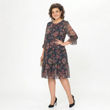 Beatriz - Vestido Midi com Folhos Fluídos