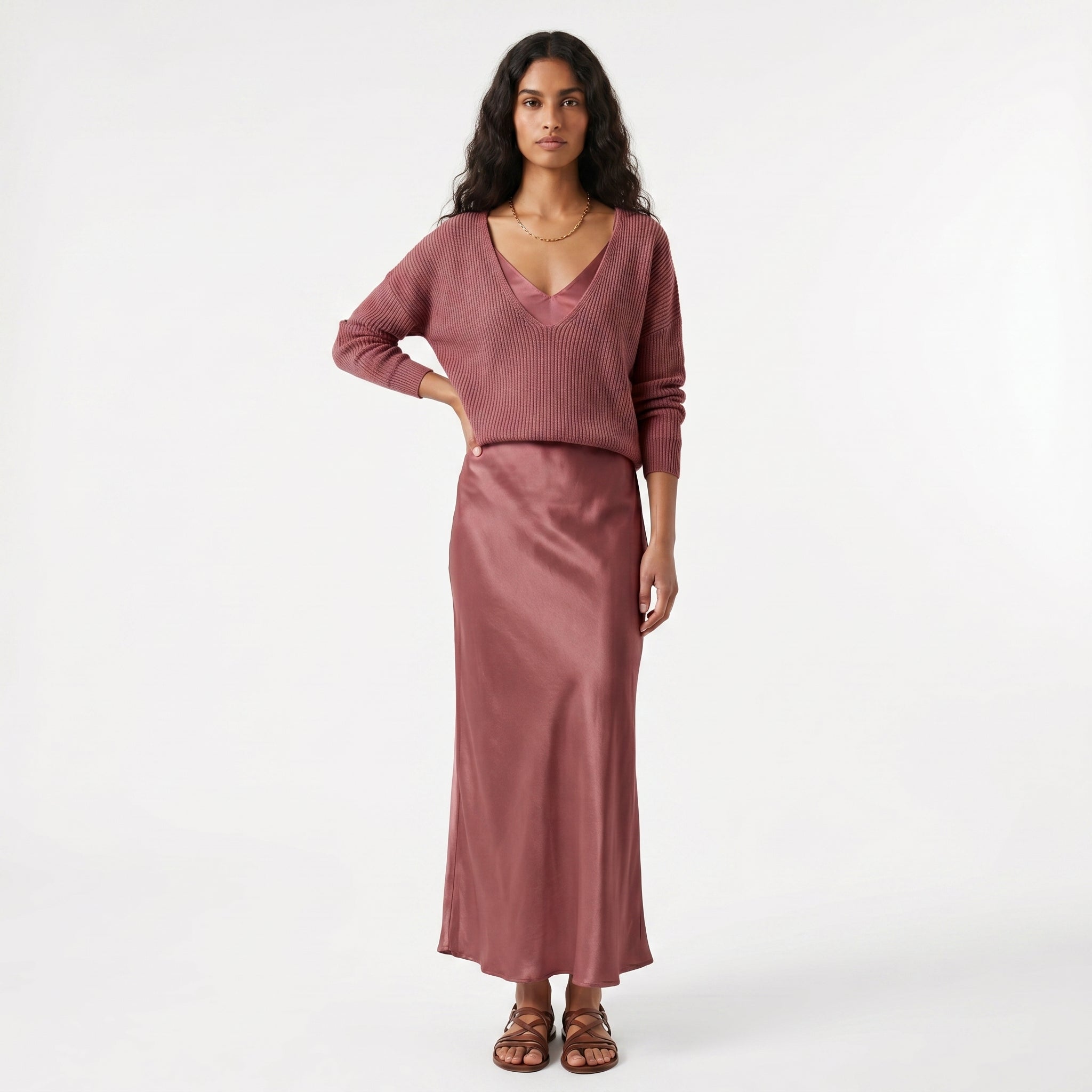 Matilde - Conjunto Vestido e Camisola Malha