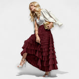 Saia Elegante com Detalhe de Tule