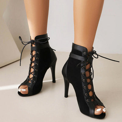 Alice | Botins de Salto Fino com Atacadores