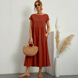 Inês | Vestido Midi em Algodão com Bolsos