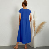 Inês | Vestido Midi em Algodão com Bolsos