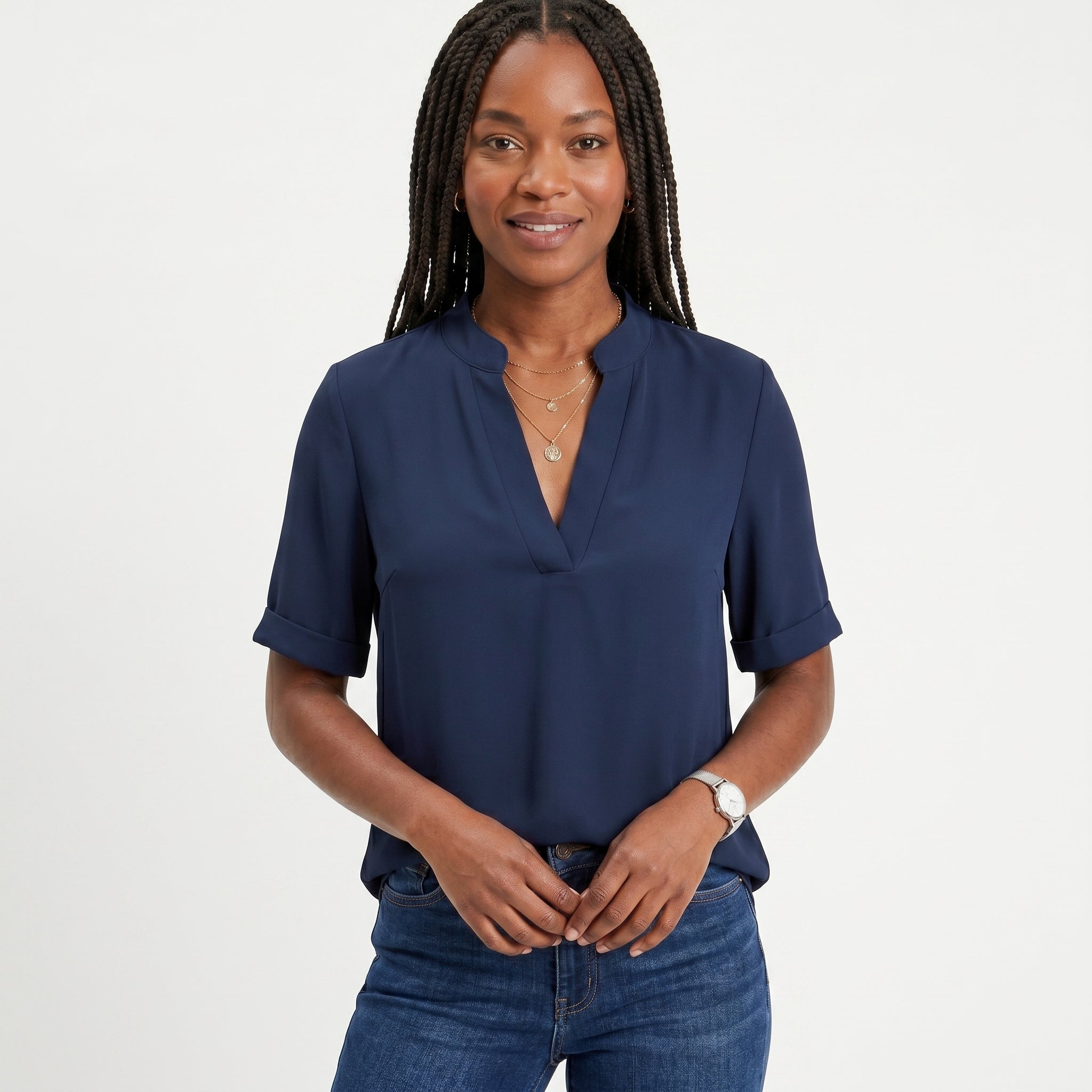 Célia - Blusa Fluida Decote em V