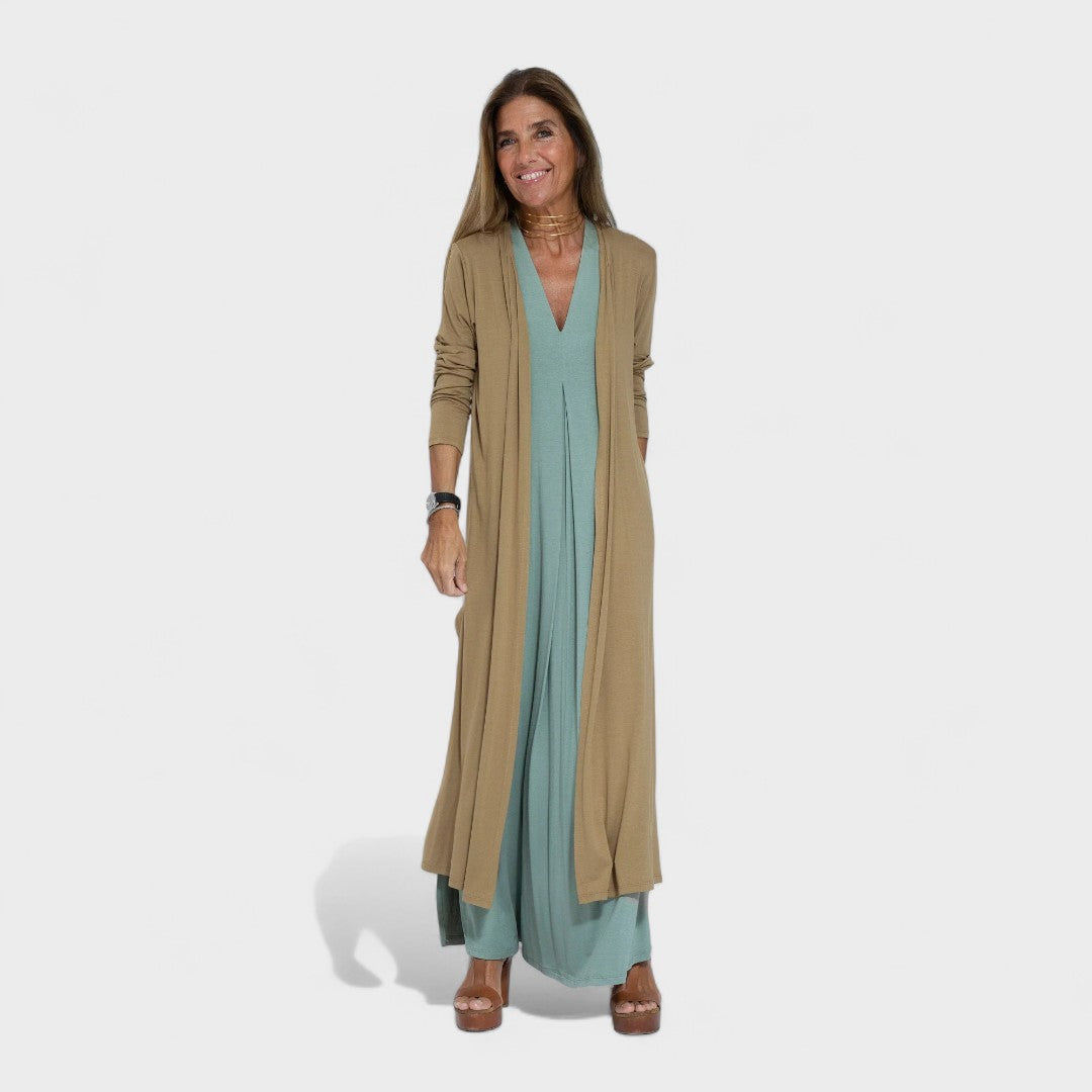 Filipa - Colete + Vestido Longo com Decote em V